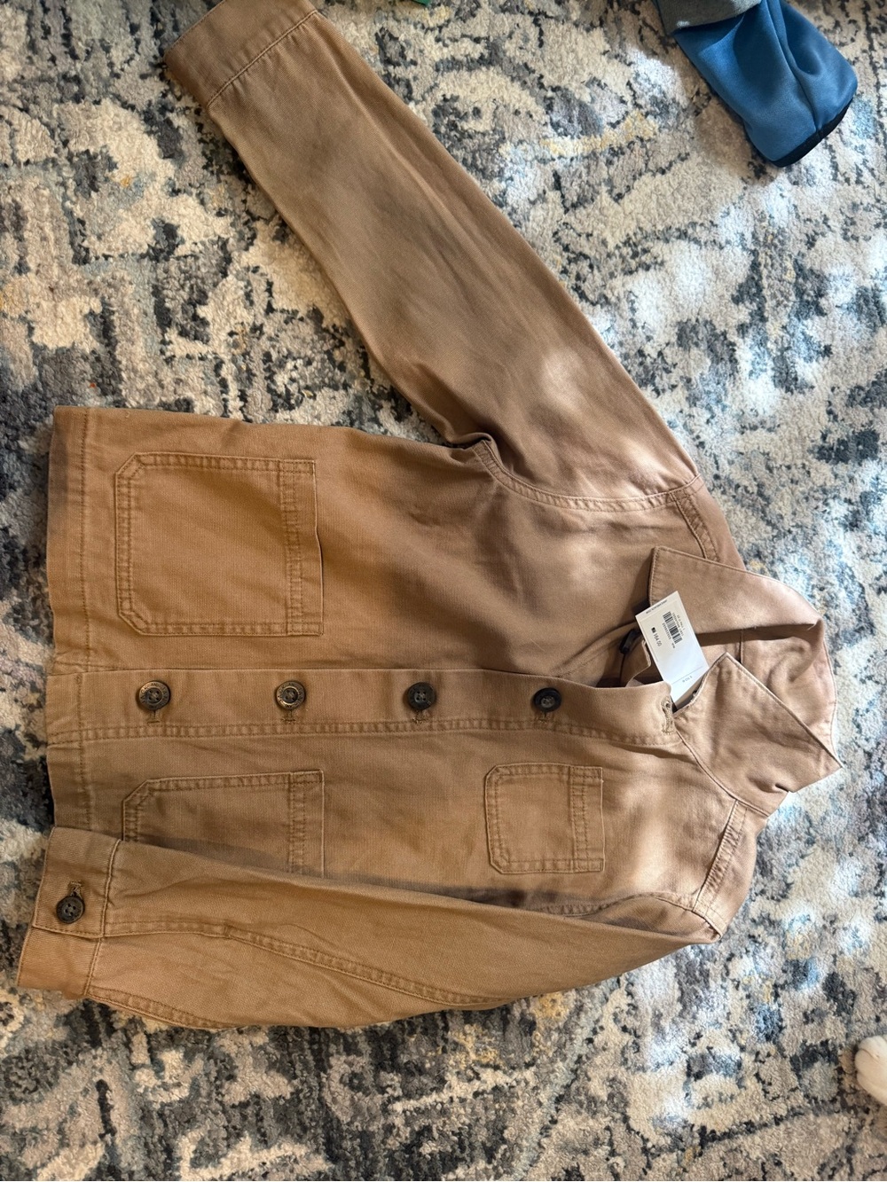 Janie and Jack Tan Button-Up Utility Jacket